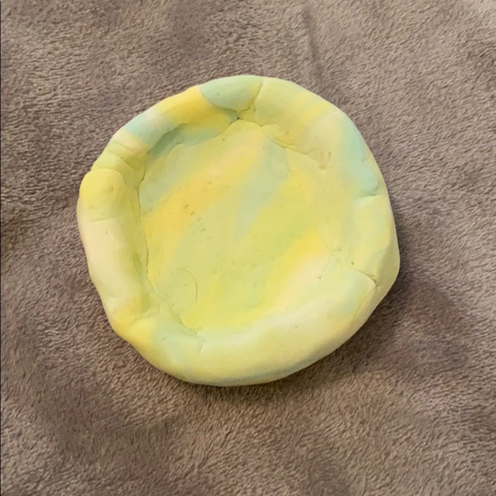 Yellow, Blue, and Green Jewelry Dish